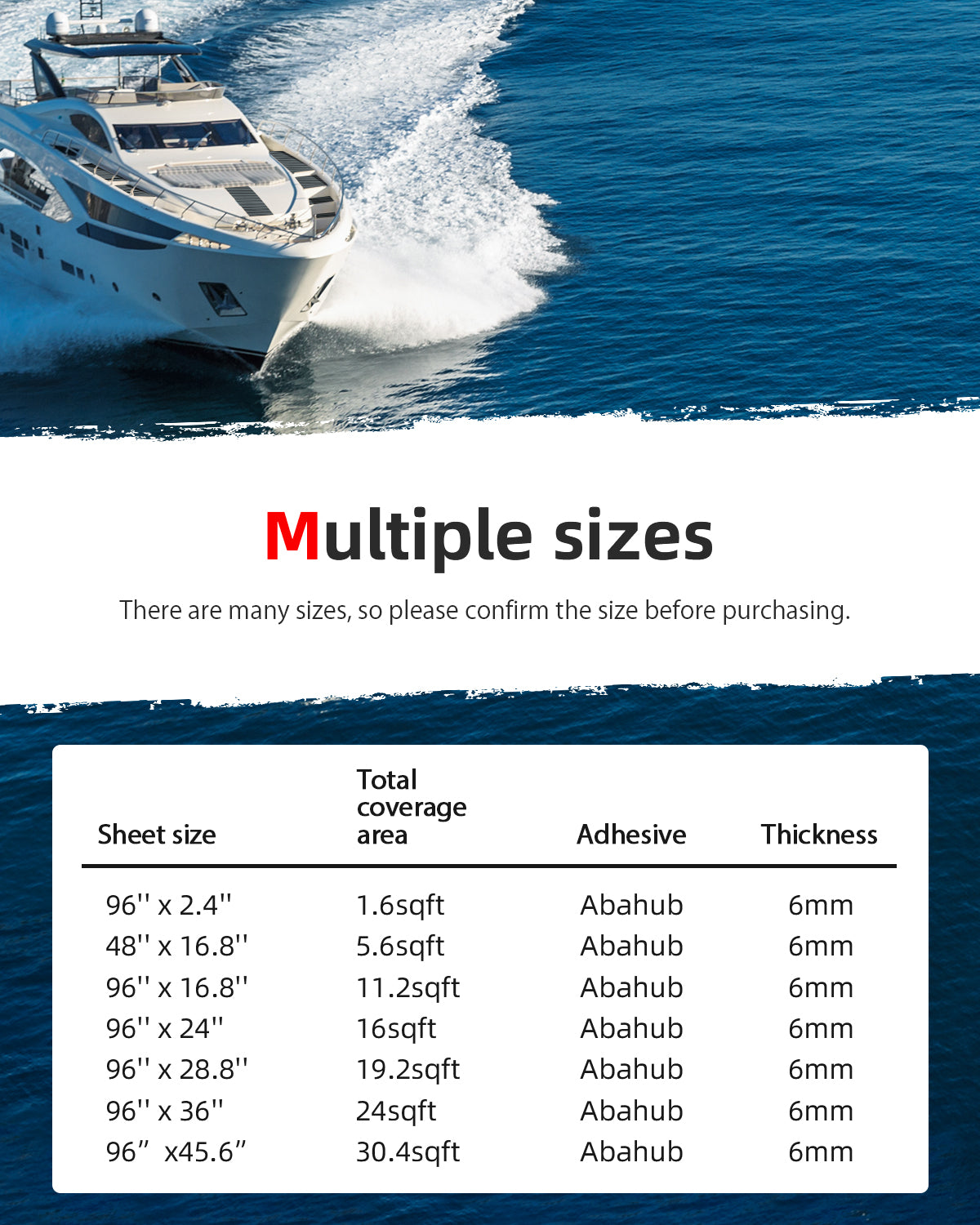 Abahub EVA Foam Boat Decking 96''x45.6'' Self-Adhesive Faux Teak Marine Flooring Sheet Traction Pad for Boats Surfboard, Dark Gray with Black Seam Lines