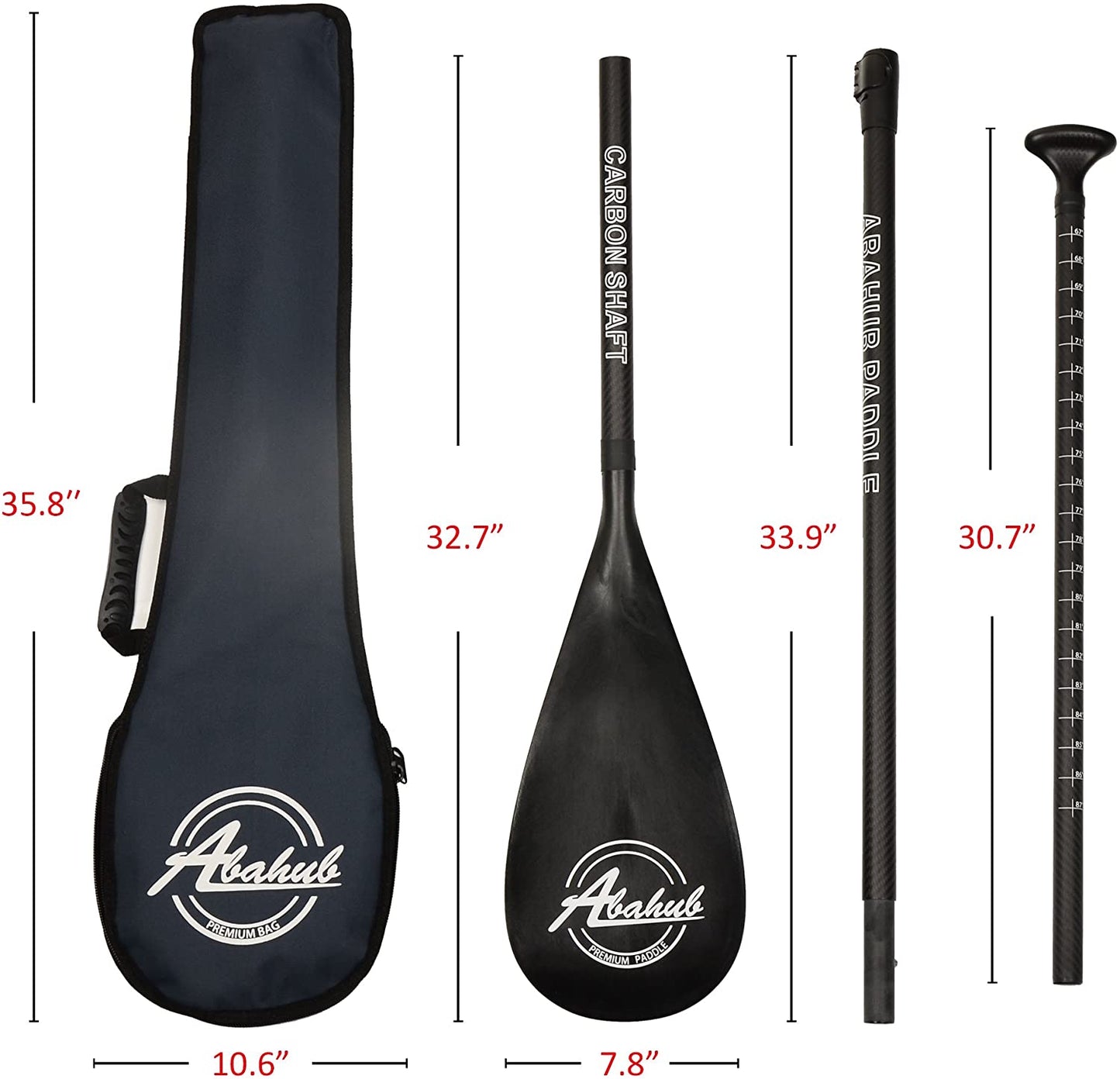 Abahub Adjustable Carbon Fiber SUP Paddle