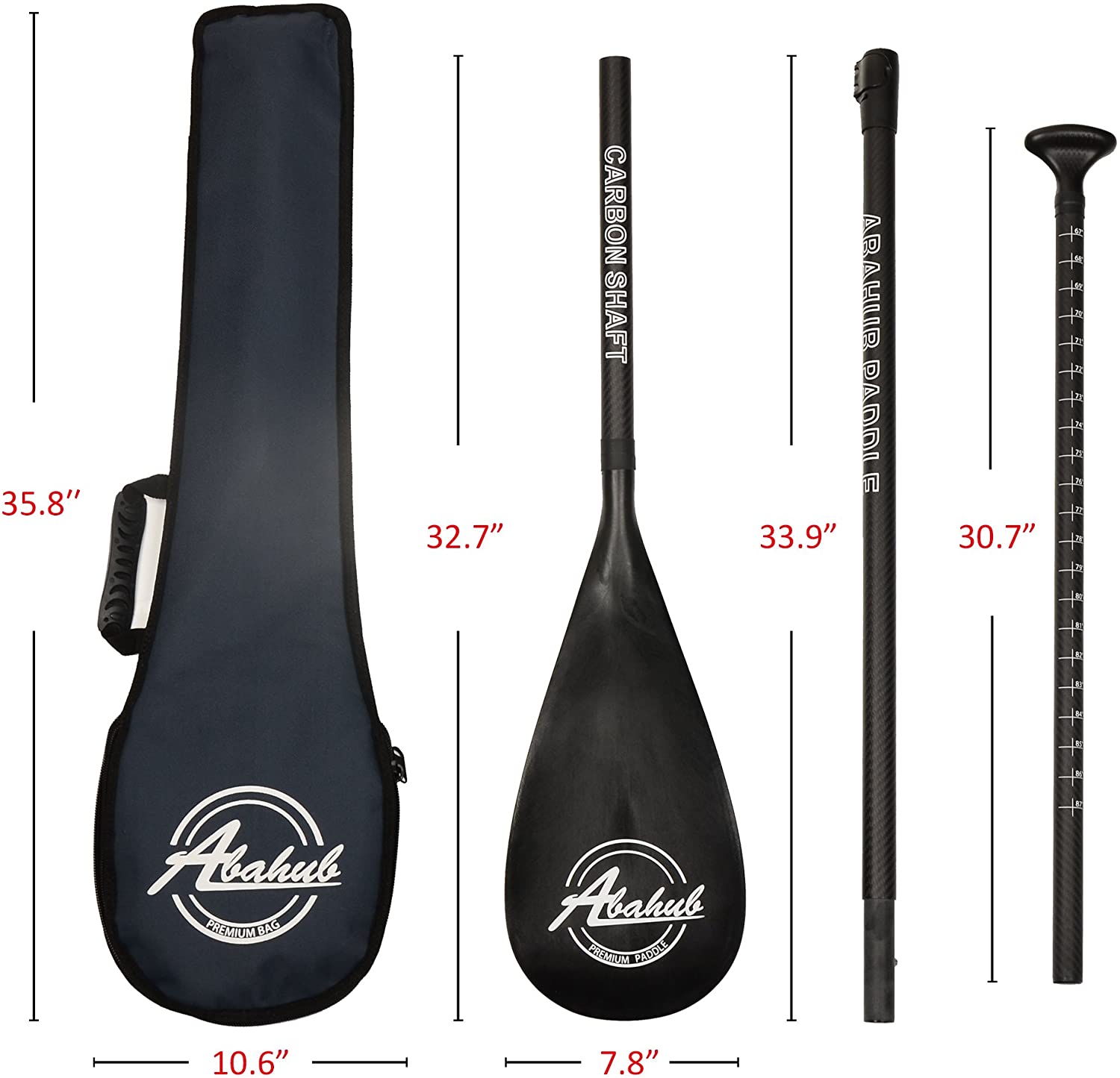 Abahub Adjustable Carbon Fiber SUP Paddle