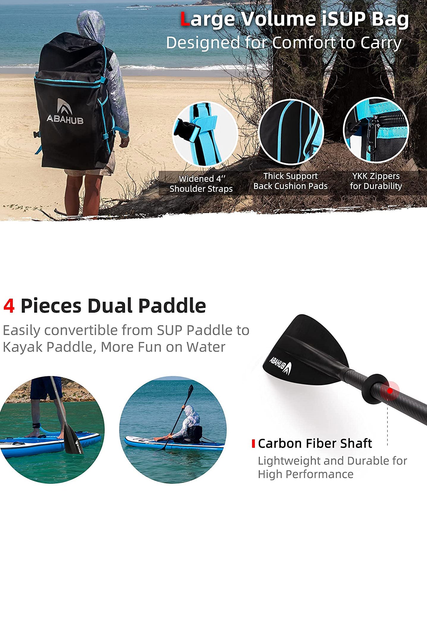 Abahub Inflatable SUP-Stand Up Paddleboarding