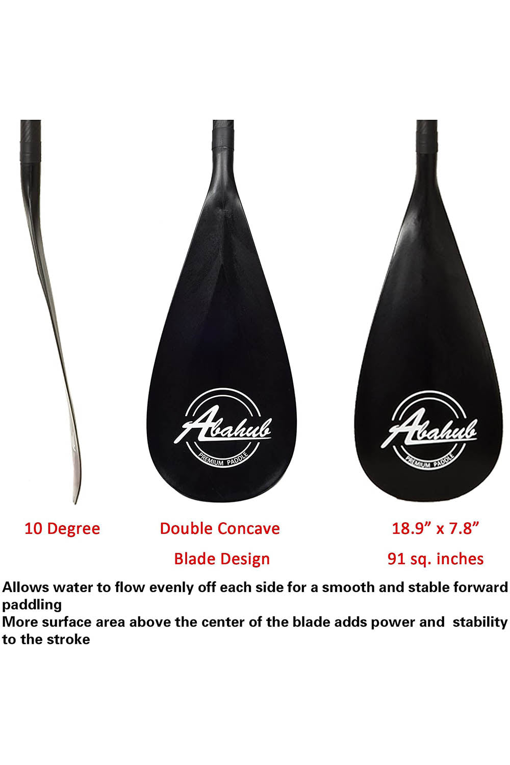 Abahub Adjustable Carbon Fiber SUP Paddle