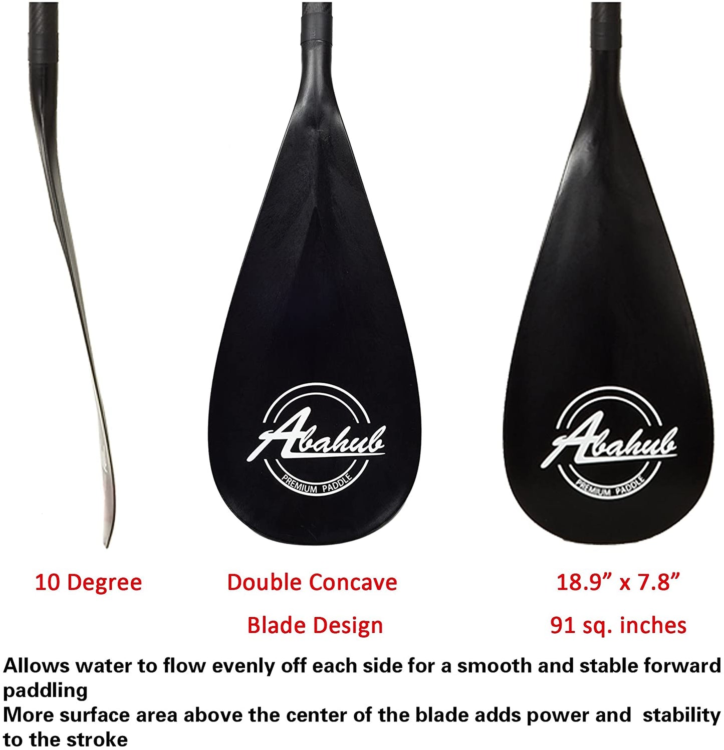 Abahub Adjustable Carbon Fiber SUP Paddle