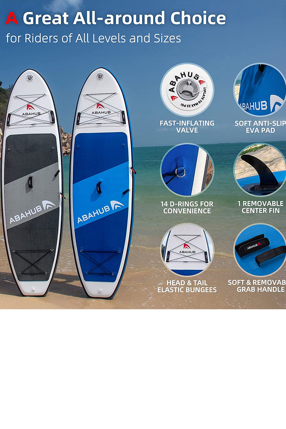 Abahub Inflatable SUP-Stand Up Paddleboarding