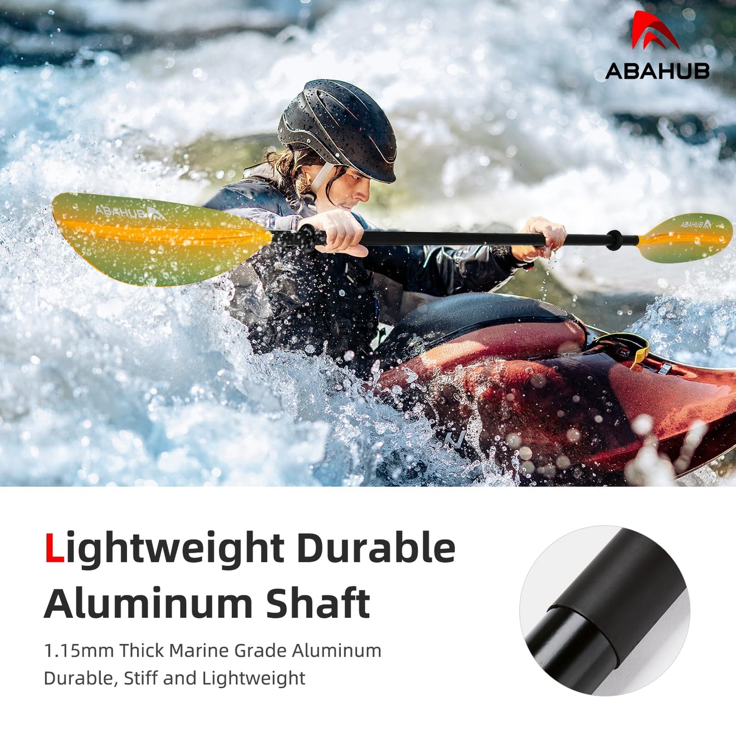 Abahub 218/230/241cm Kajak Paddel Aluminium Doppelpaddel