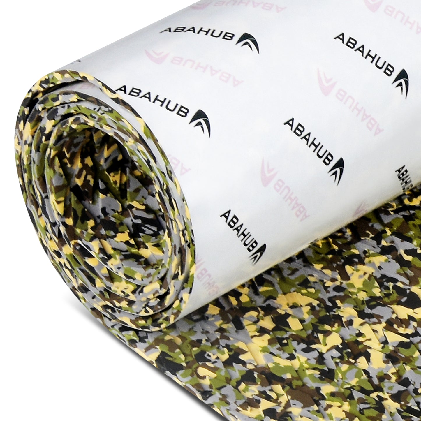 Abahub EVA Foam Boat Decking 96''x23'' Non-Slip Surfboard Traction Pad Grip Mat Self-Adhesive Trimmable Flooring Sheet for Boats SUP Board Kayak Surfing Camouflage Green