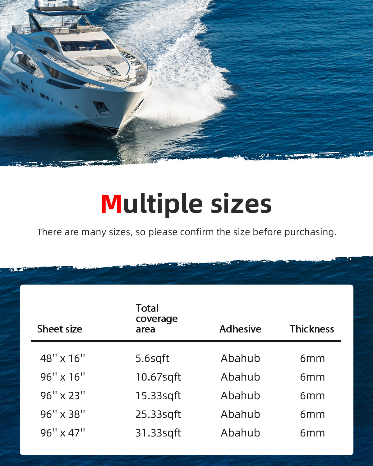 Abahub EVA Foam Boat Decking 96''x23'' Non-Slip Surfboard Traction Pad Grip Mat Self-Adhesive Trimmable Flooring Sheet for Boats SUP Board Kayak Surfing Camouflage Green