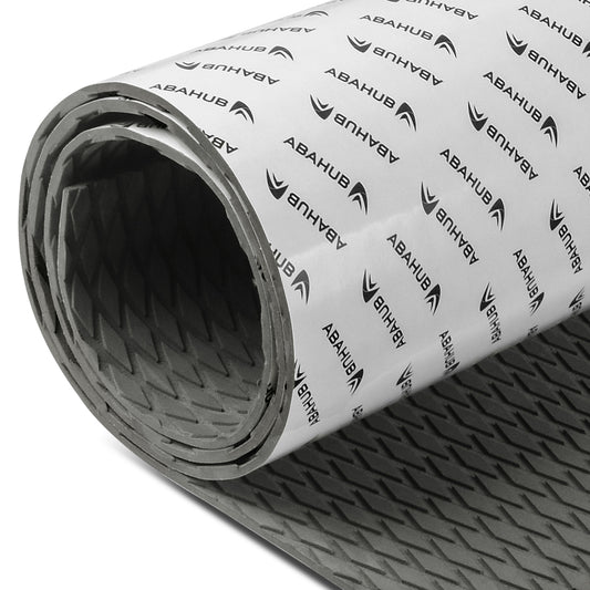 Abahub EVA Foam Boat Decking 96''x38'' Non-Slip Surfboard Traction Pad Grip Mat Self-Adhesive Trimmable Flooring Sheet for Boats SUP Board Kayak Surfing Gray