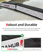 Abahub Soft Roof Rack Pads, with 2 Tie Down Straps for Surfboard, SUP, Kayak, Canoe, Heavy Duty Universal Car Roof Racks System for Padle Boards, Include 2 Tie Down Ropes, 2 Hood Loops and Storage Bag