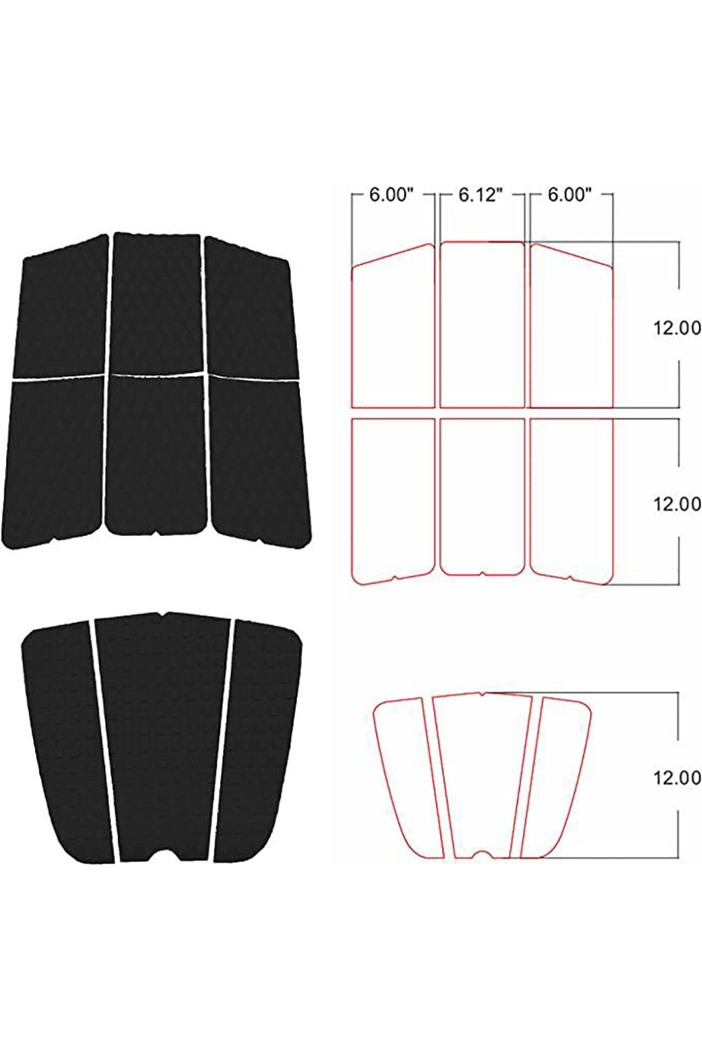 Abahub 9 Piece Surf Deck Traction Pad