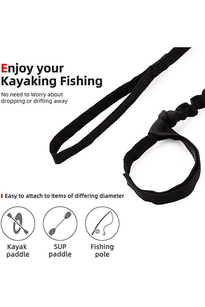 Paddle Leash Kayak Paddle Holder Tool Lanyard - 2 Pack Stretchable Paddle  Strap with Carabiner Secure Leash Lanyard Rope for SUP Kayak Canoe Paddle
