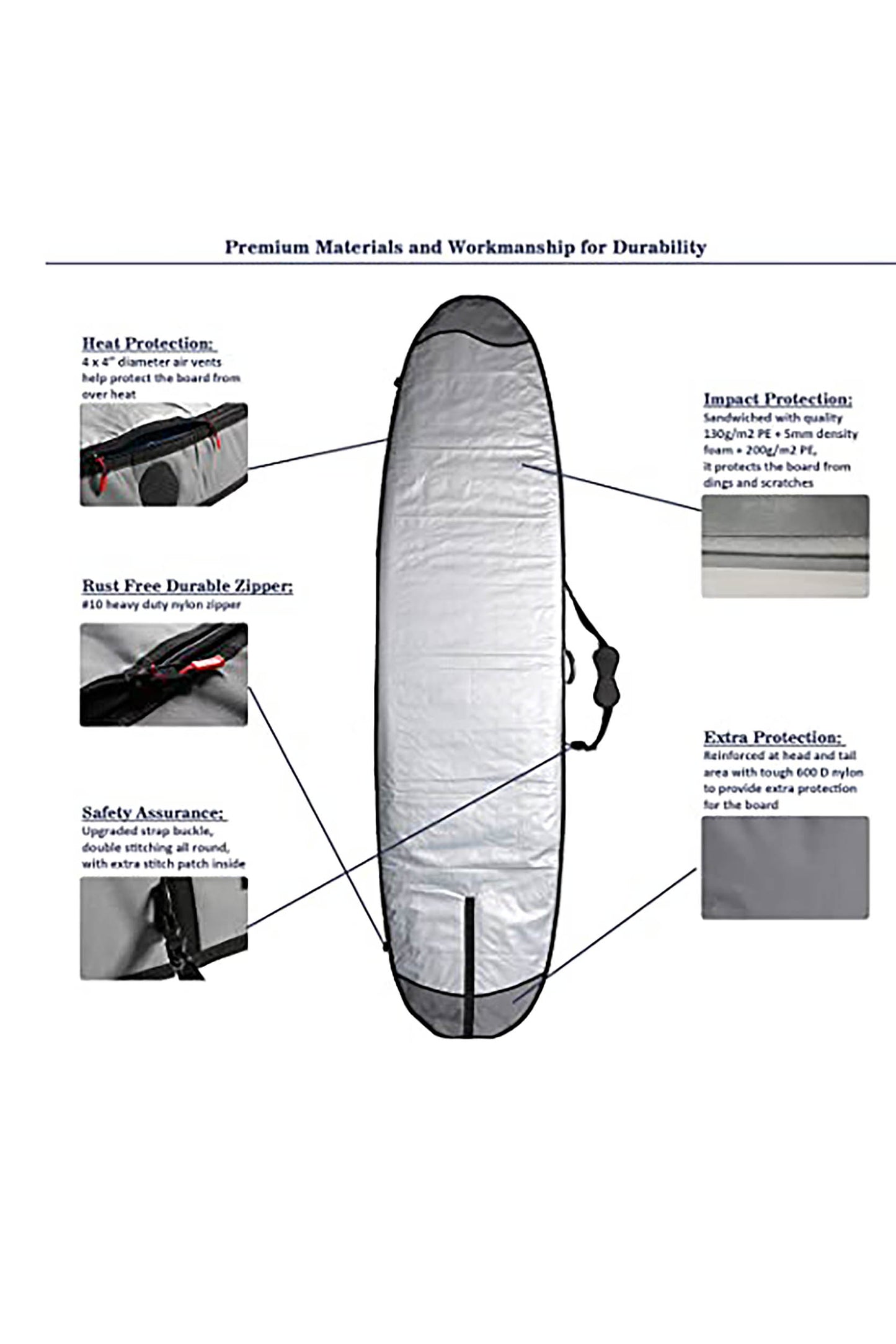 Abahub Premium Surfboard Travel Bag