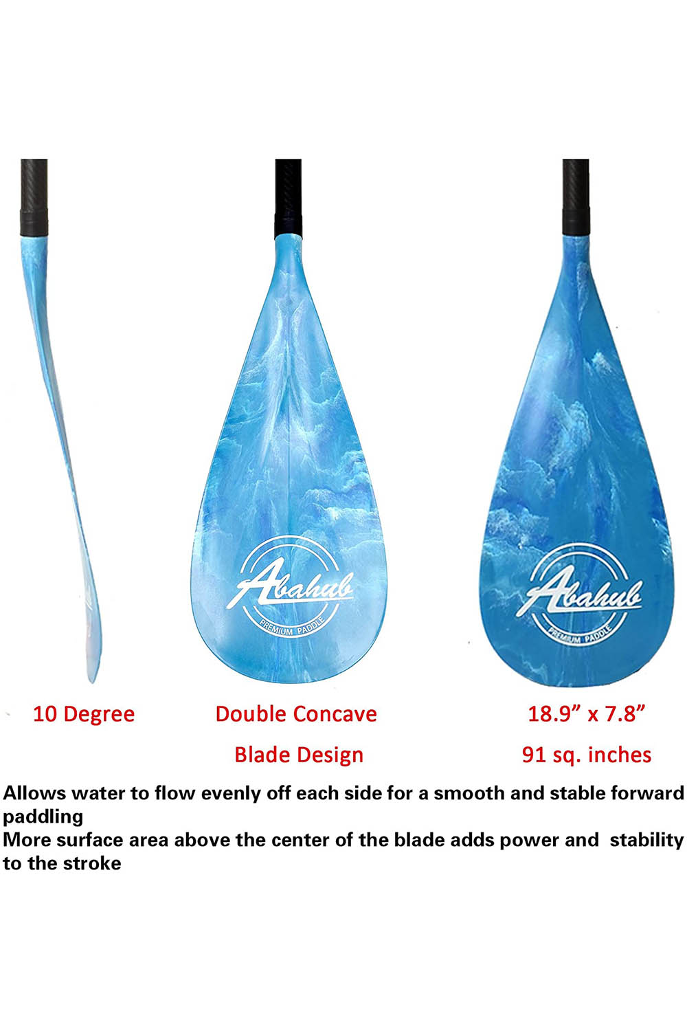 Abahub Adjustable Carbon Fiber SUP Paddle