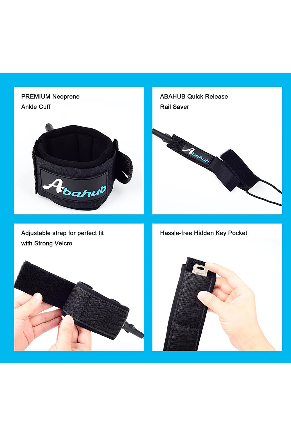 Abahub Premium Surfboard Leash