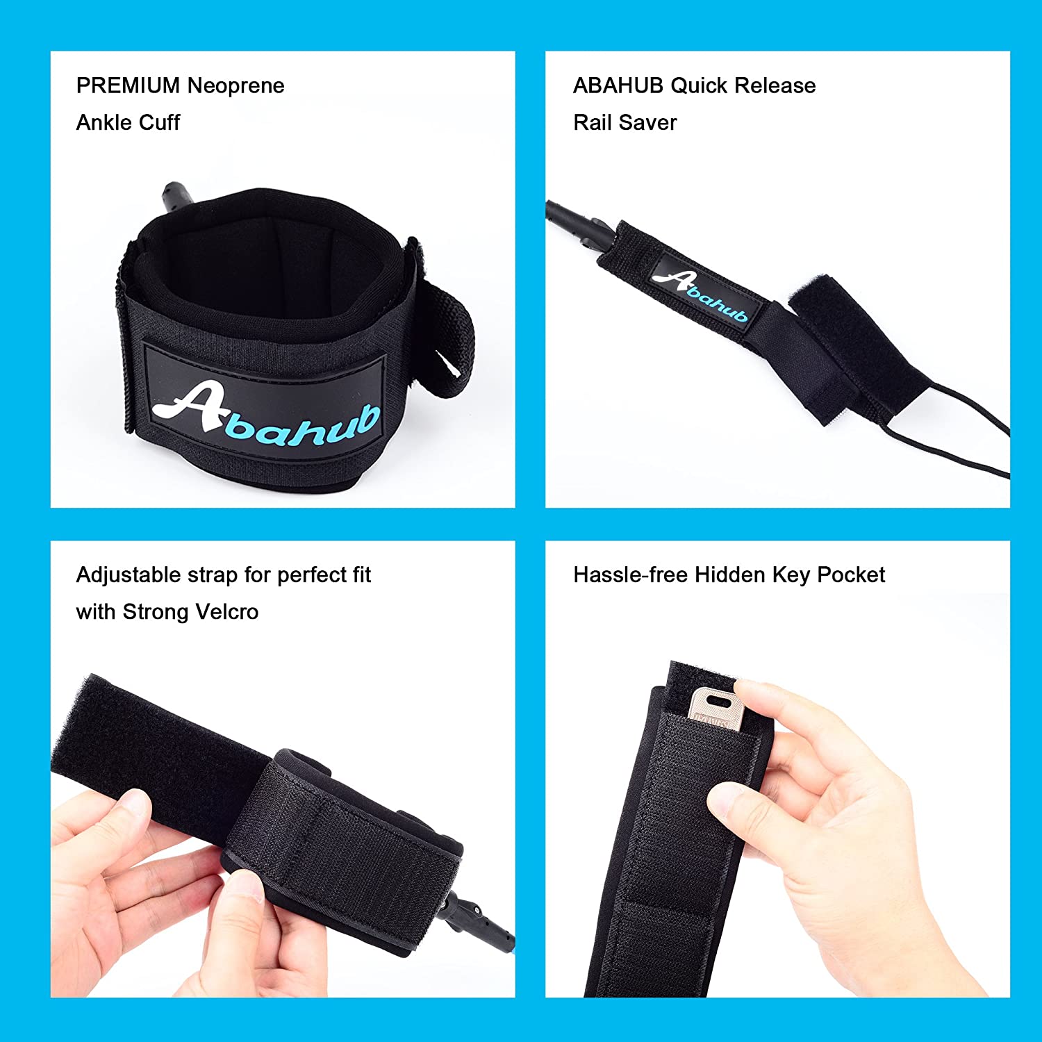 Abahub Premium Surfboard Leash